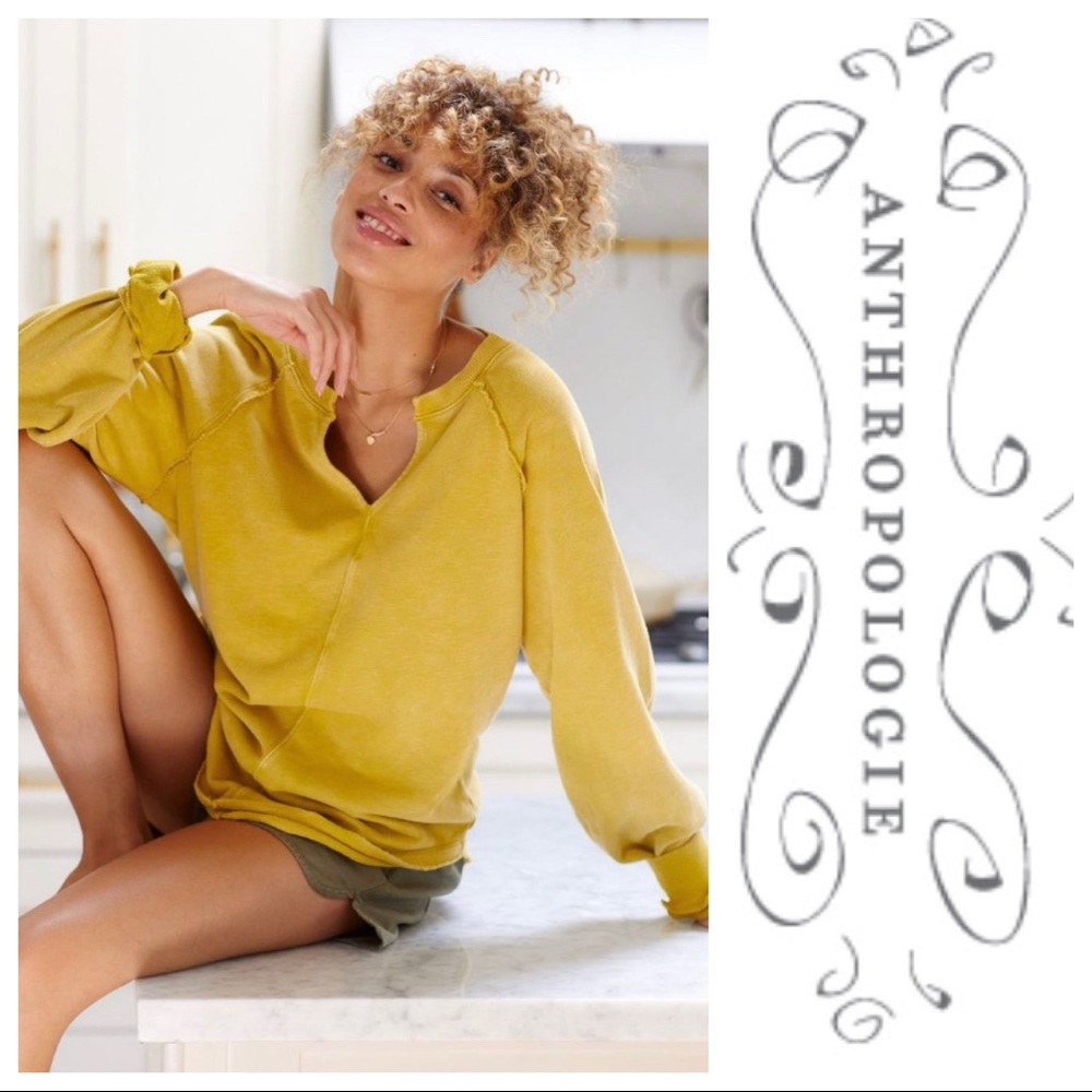 Pilcro Notch-Neck Sweatshirt